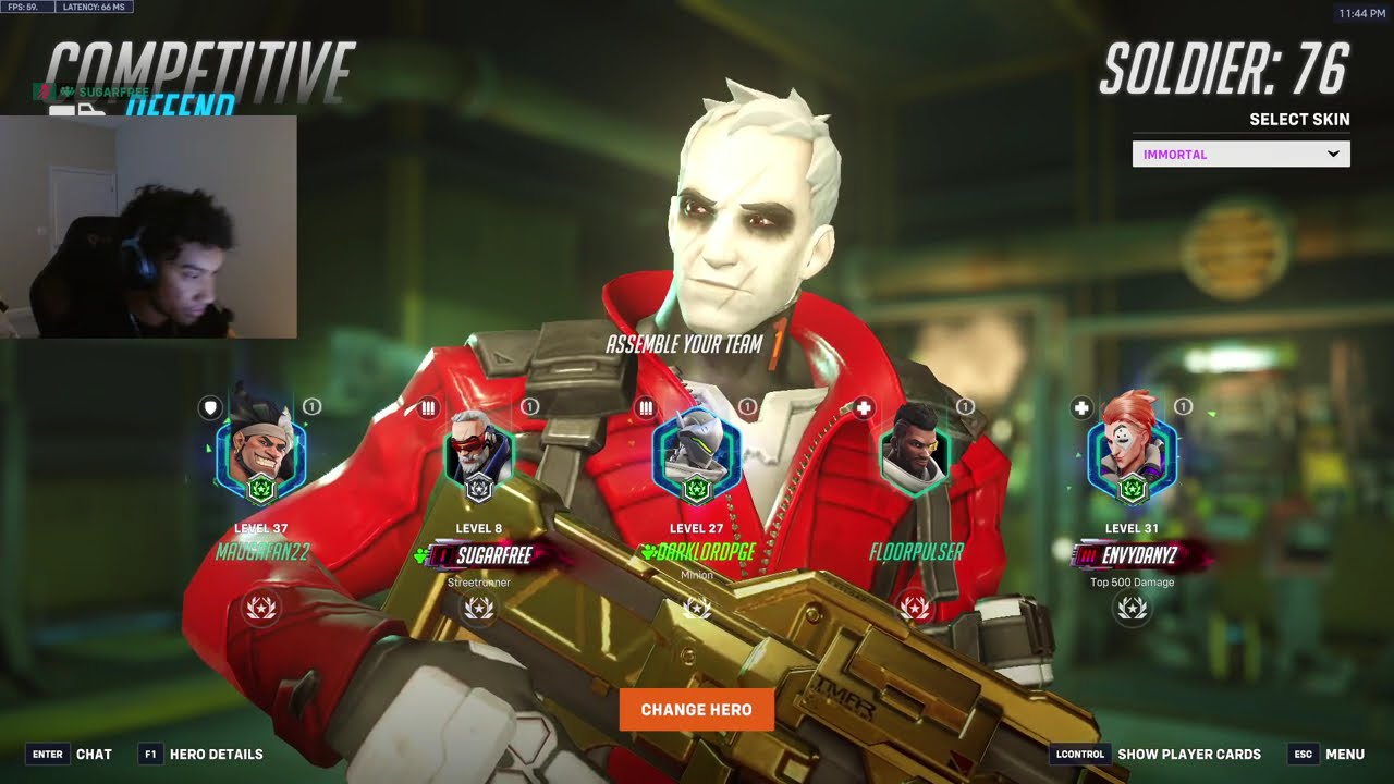 19K dmg! Sugarfree Insane SOLDIER 76 Season 18 Top 500 Gameplay Overwatch 2