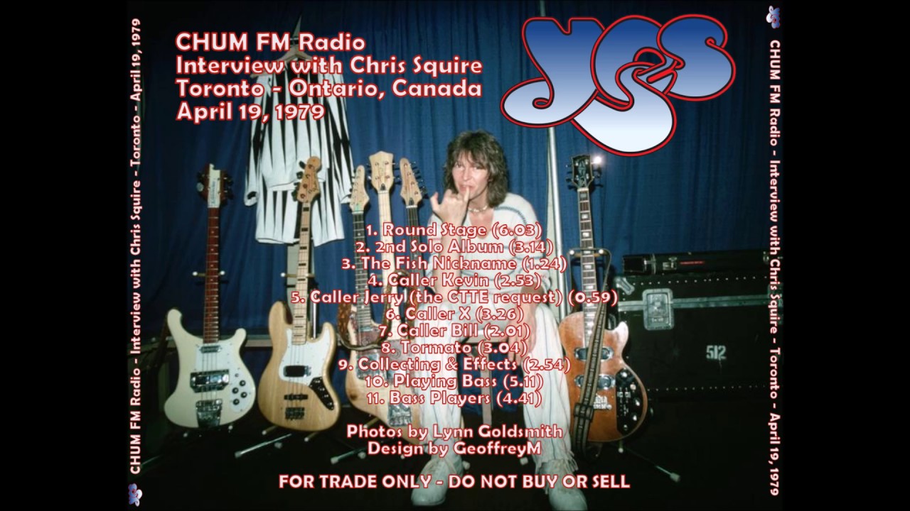 Chris Squire of Yes Interview 4-19-1979 CHUM FM