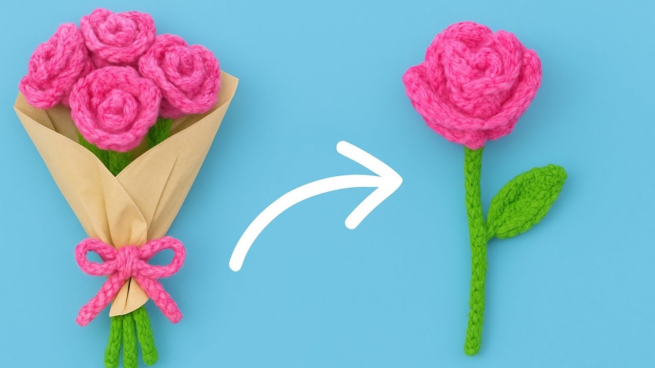 Crochet Rose Bouquet Tutorial – Step by Step | Handmade DIY Gift Ideas