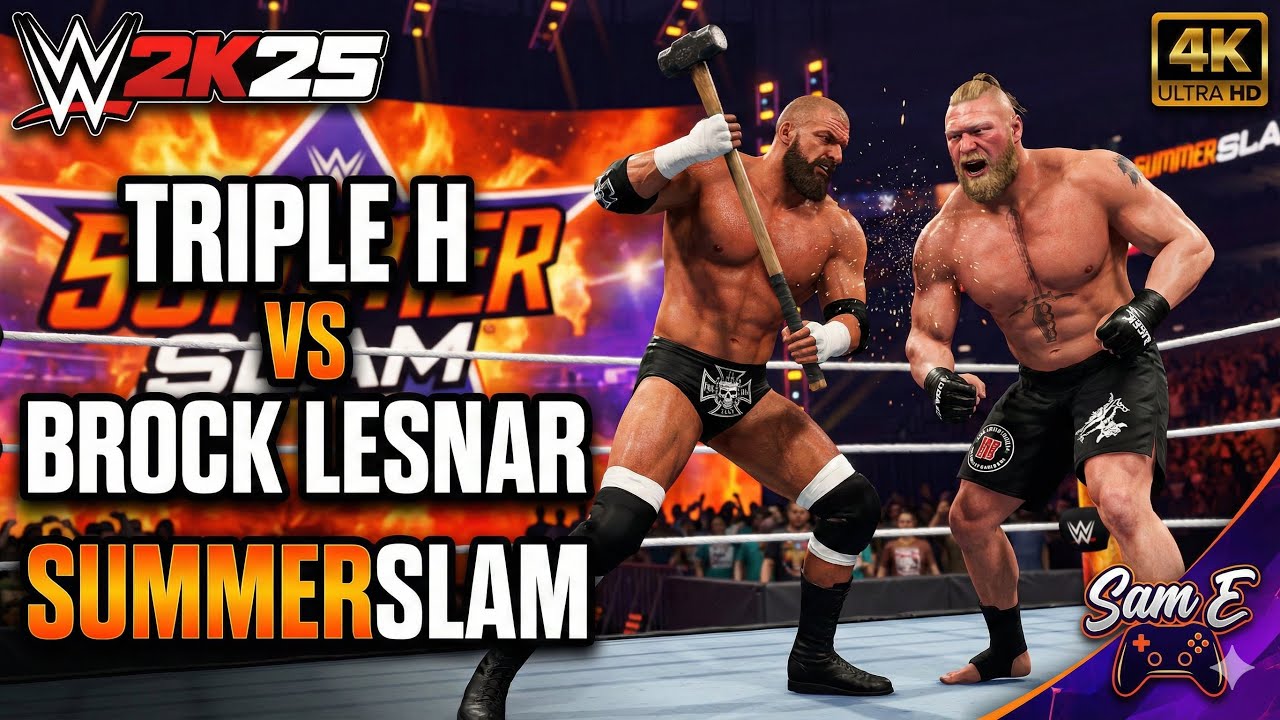 The Perfect Storm Returns! ⛈️ Brock Lesnar vs Triple H (SummerSlam 2012 Recreation)