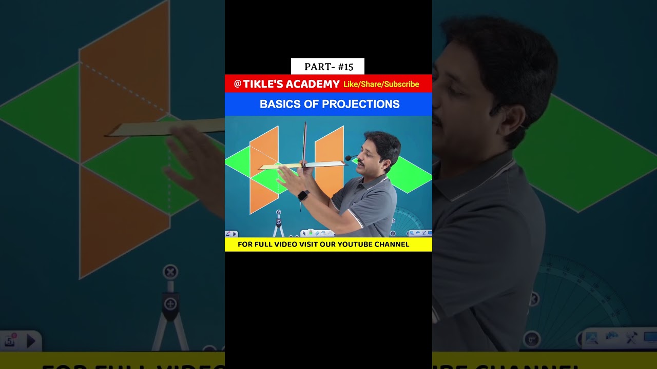 BASICS OF PROJECTION (PART 15) | ENGINEERING DRAWING | ENGINEERING GRAPHICS #shorts #tiklesacademy