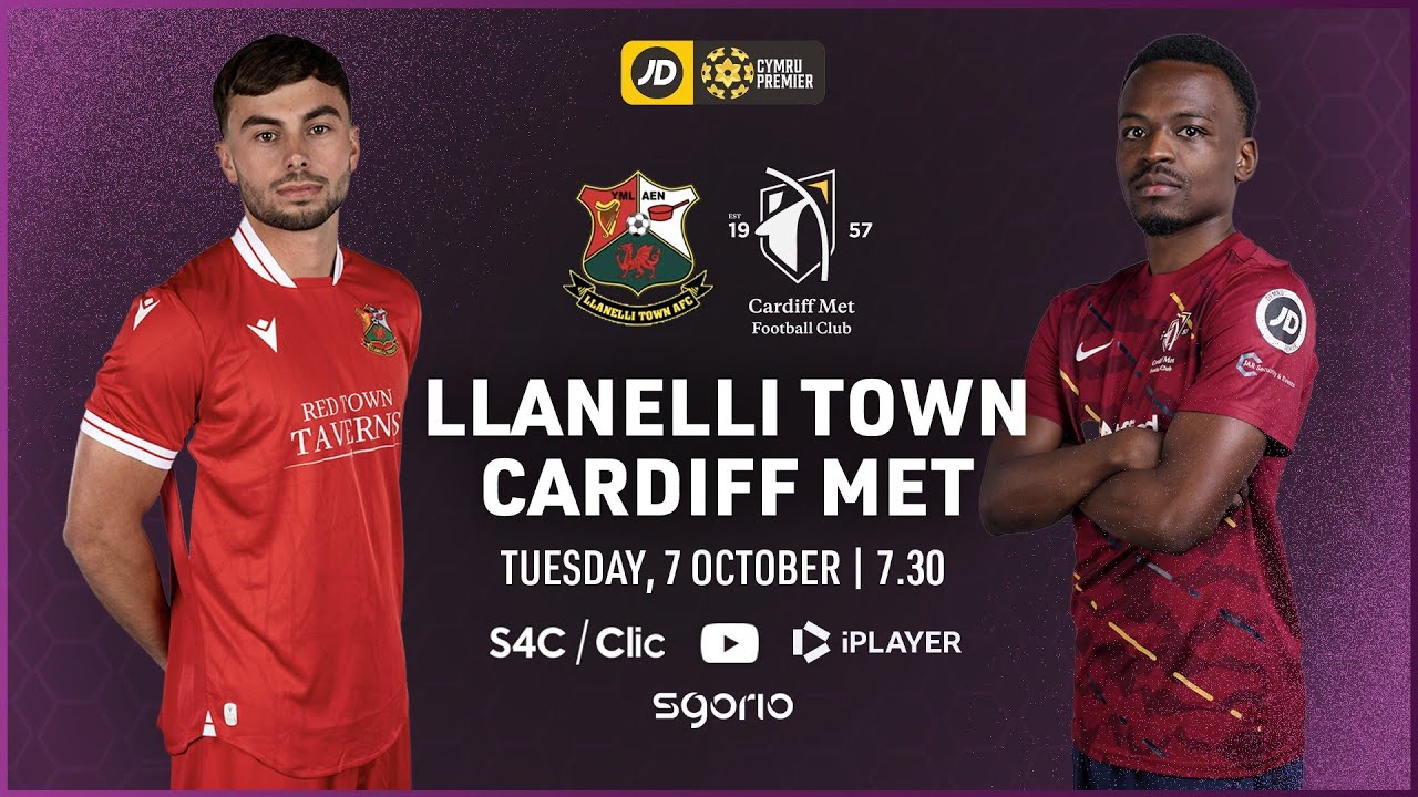 FULL MATCH: Llanelli Town v Cardiff Met | English Language Commentary | JD Cymru Premier