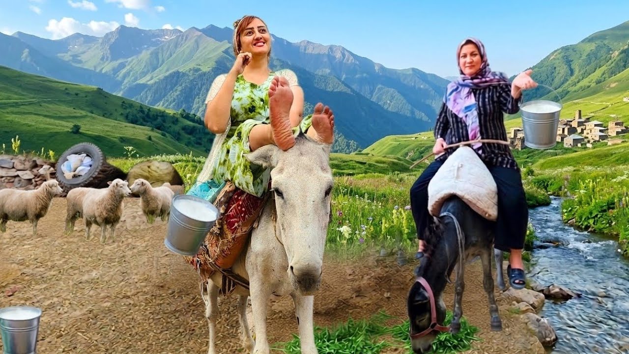 Two Women Riding Donkeys&hellip;Then One JEALOUS Donkey Went CRAZY! 😂🫏🐑