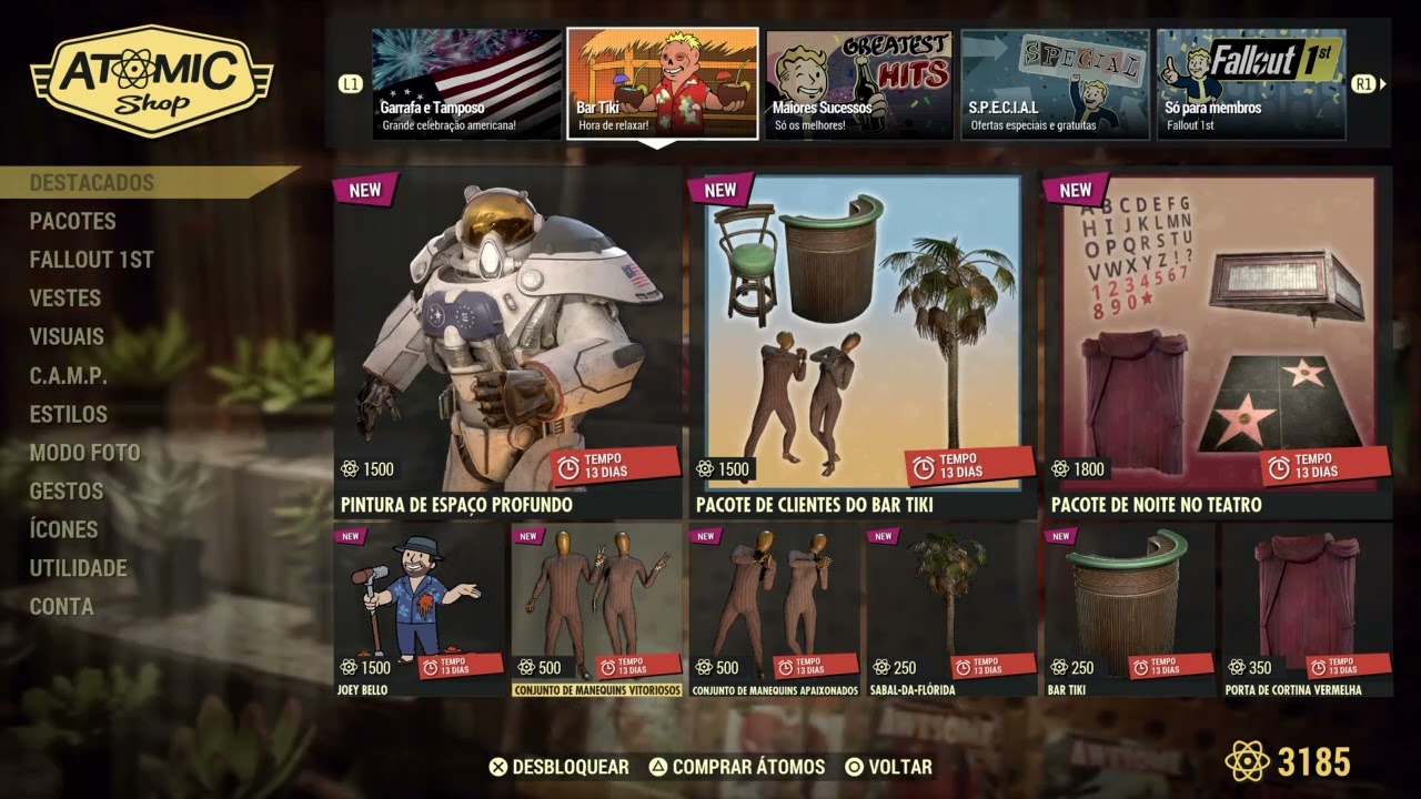 Fallout 76 diarias e semanal