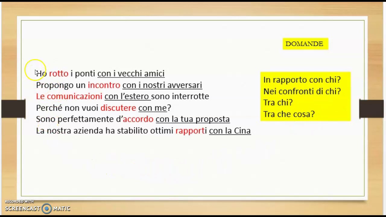 Complemento di Rapporto