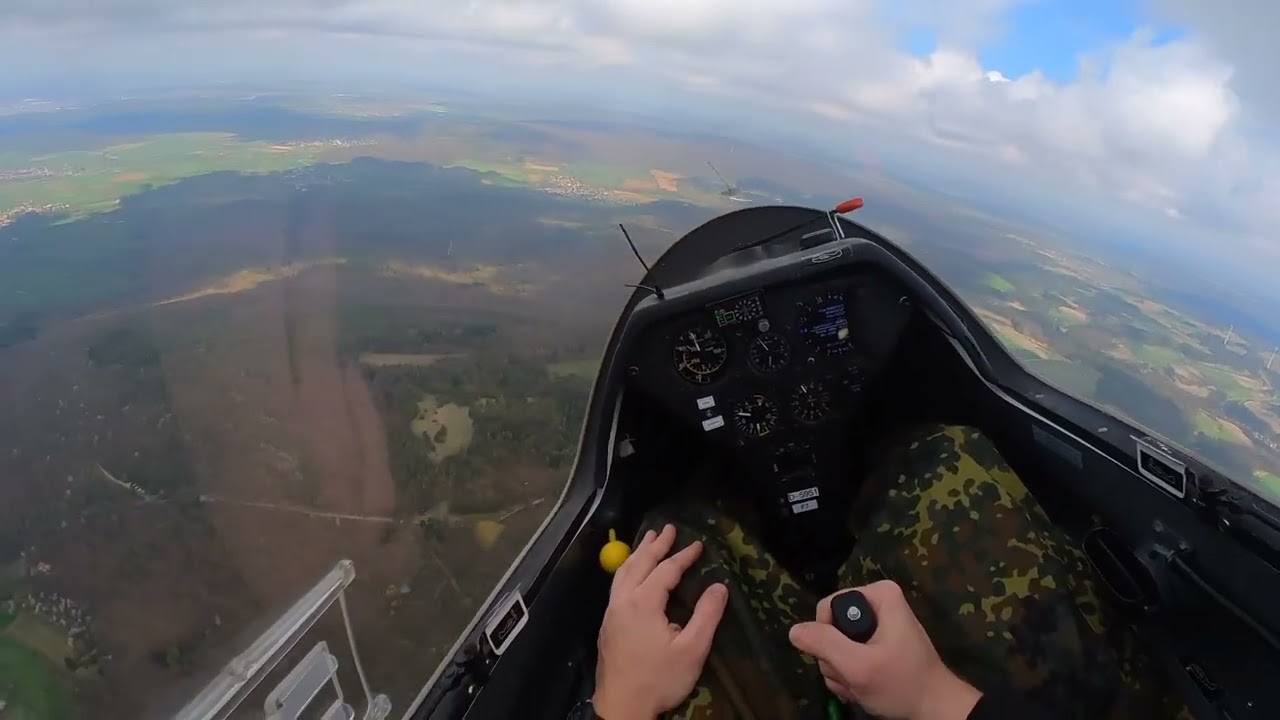 ASK 21 | Flying in windy conditions (flight training) | Friesener Warte, Germany