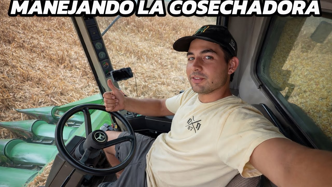 COSECHANDO MAÍZ con la JD 1450, ROMPIÓ un RODAMIENTO por suerte NO PASÓ NADA