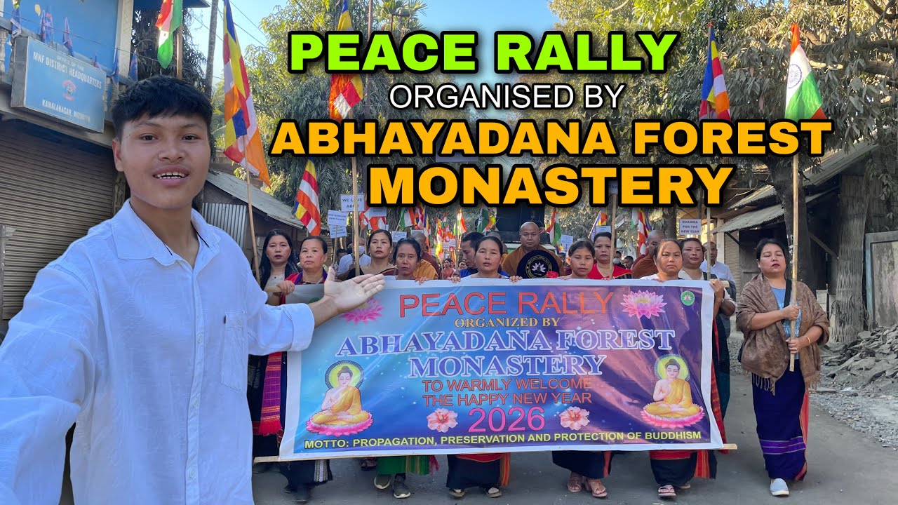 Peace Rally Organised By Abhayadana Forest Monastery To Warmly Welcome The Happy New Year 2026
