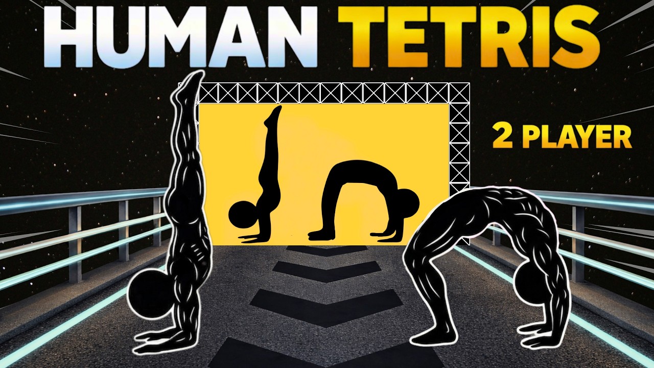 Human Tetris х 2 Player Co op 🔥 Viral Interactive Warm Up Game Full HD