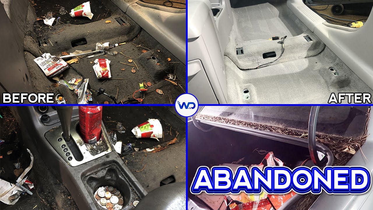 FILTHY Abandoned Car Detail | Satisfying DISASTER Complete Car Transformation | GROSSEST CAR EVER!