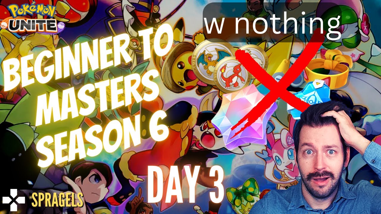 DAY 3! Beginner To Master Rank Pokemon Unite Season 6 *NO ITEMS*