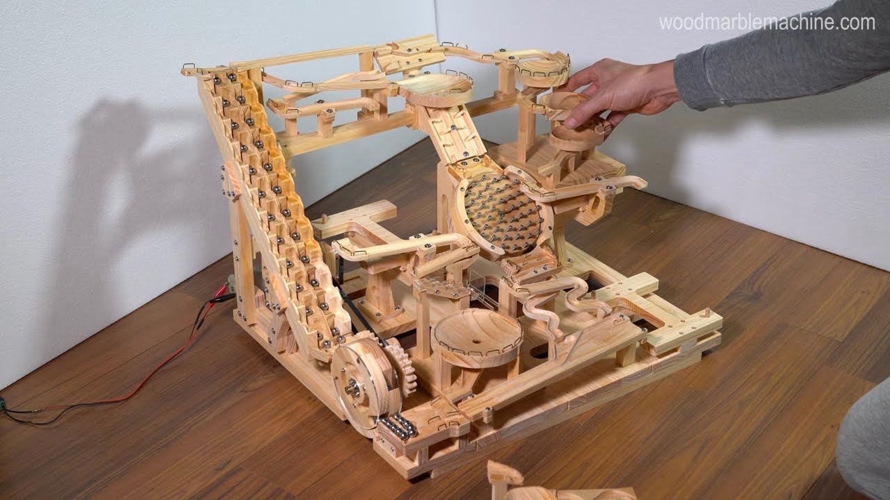Wooden Marble Machine - S4 Stair Mechanism – Modular Operation & Motion | V4 (2026)