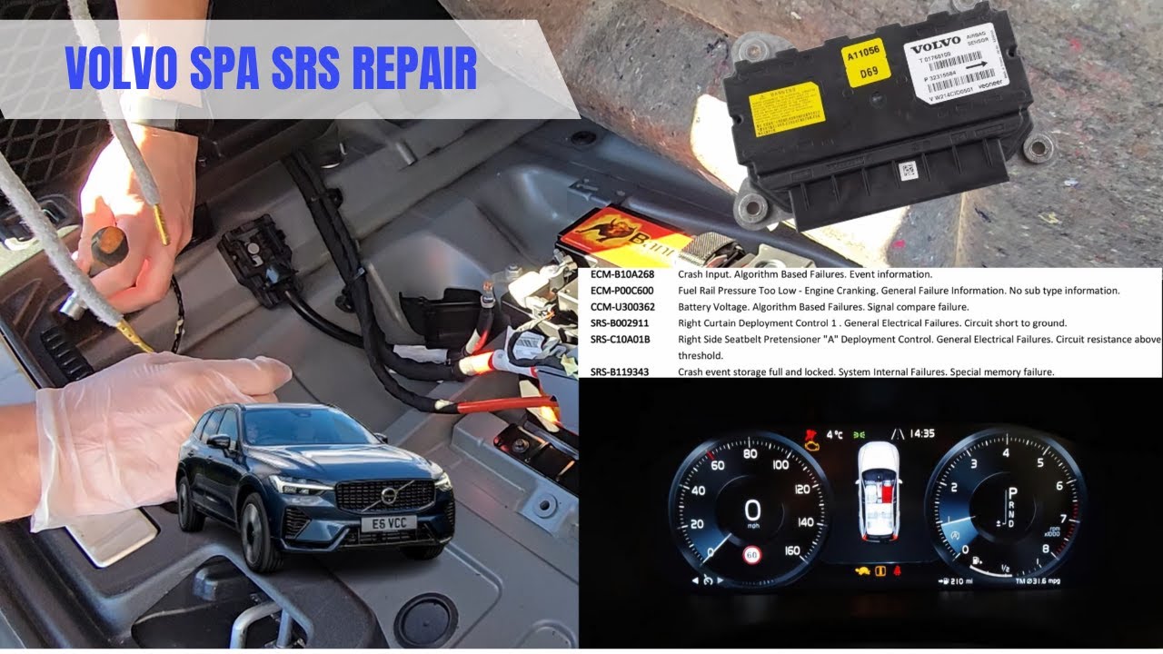 Volvo SPA Airbag SRS Module & Seatbelt Removal/Replacement (S60, V60, XC60 and more...)