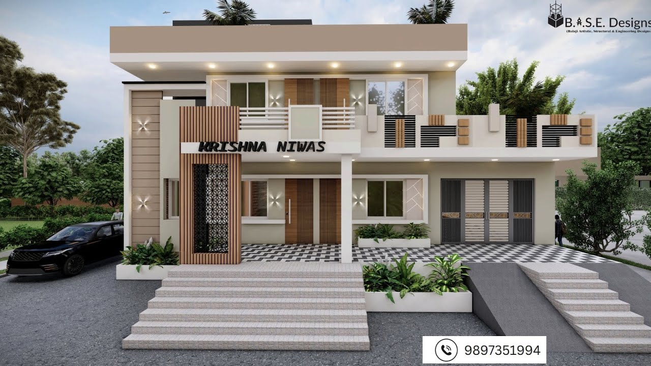 3D Exterior Design of Residential house of Mr Singh | #trending #viral #basedesignsharidwar #3d