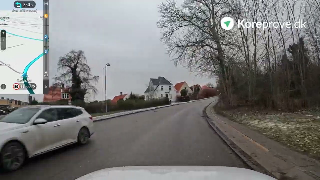 Køreprøve rute Kalundborg Spangsbro