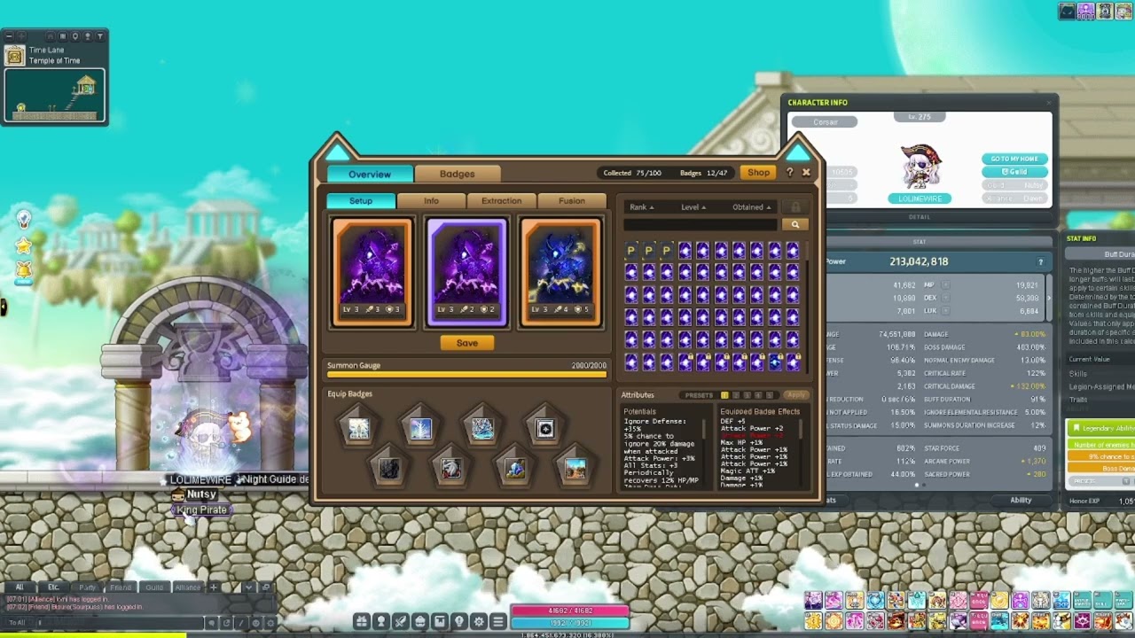 Kronos F2P 298 Bowmaster Account Progression