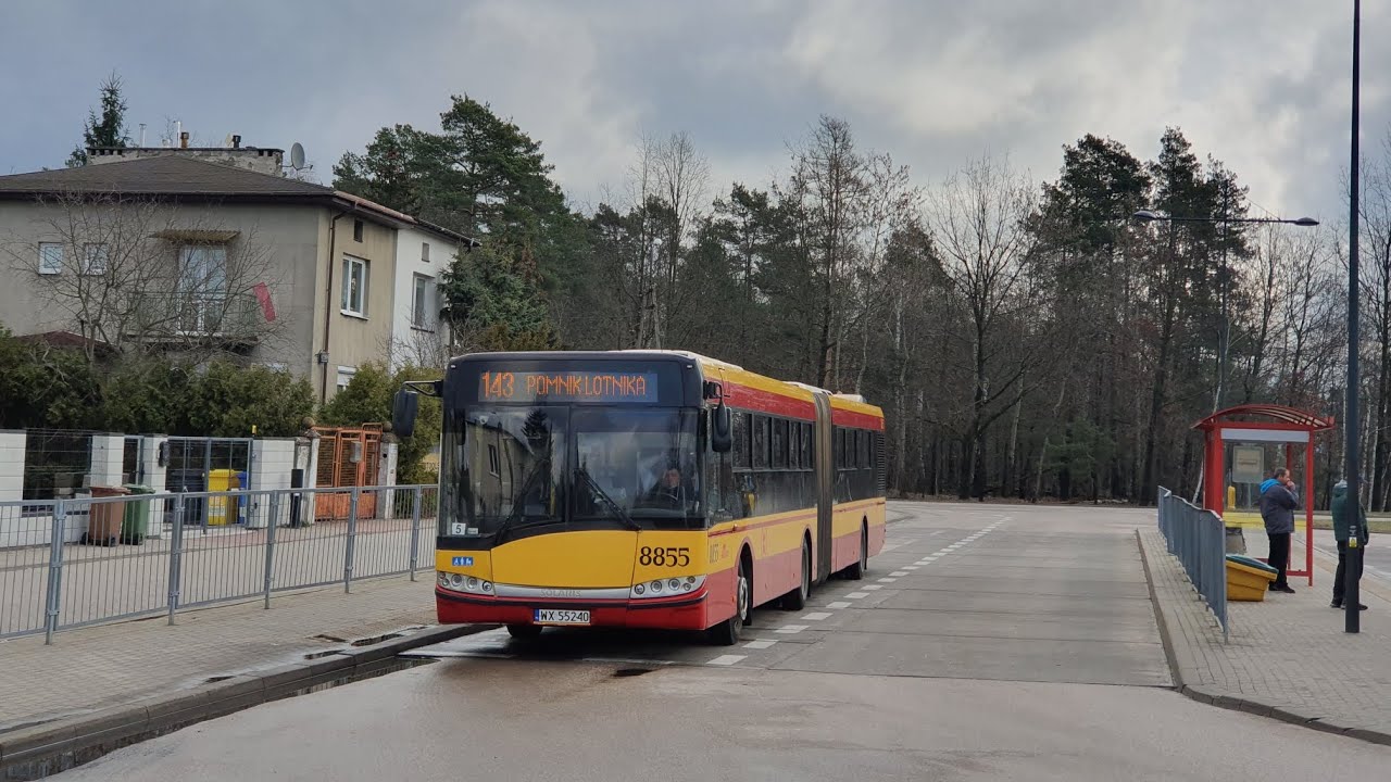 [143] MZA Warszawa - Przejazd SU18 III #8855 na linii 143➡️ Pomnik Lotnika