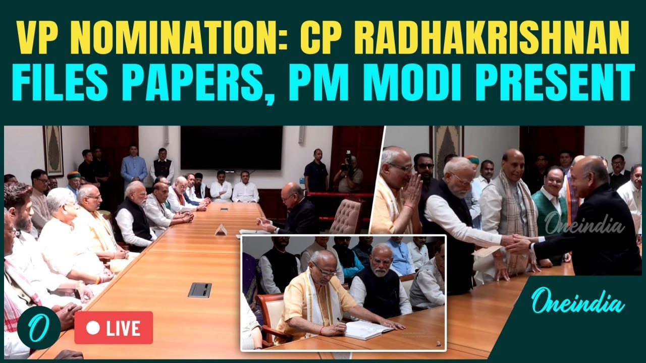 CP Radhakrishnan Nomination LIVE: PM Modi Proposes NDA Candidate for Vice President Election