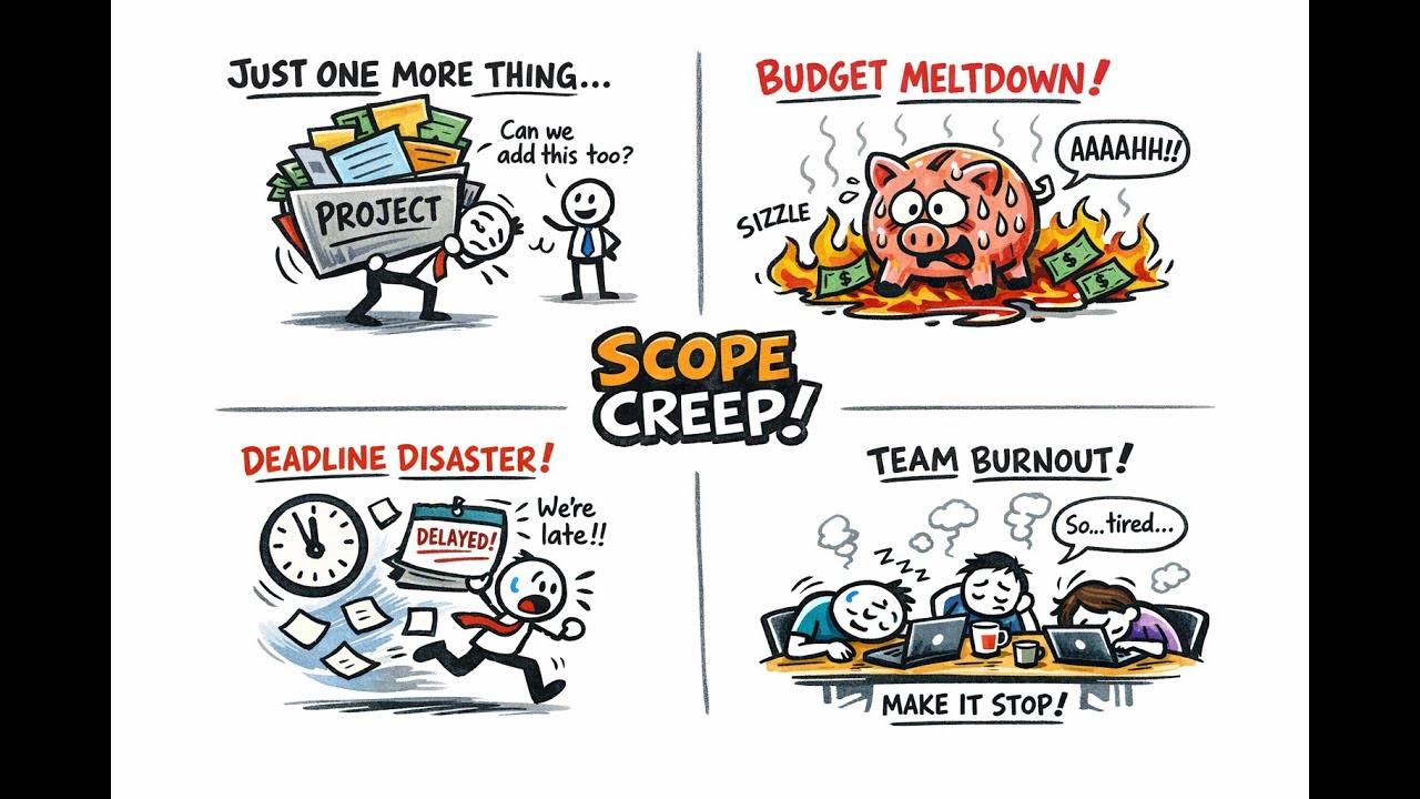 Что такое расширение объема работ? Как с этим справиться? Объяснение на примере простой истории с...