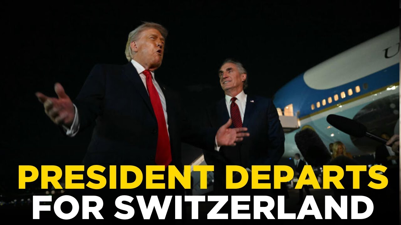 TRUMP DAVOS TRIP LIVE | President Trump Departs for World Economic Forum in Switzerland