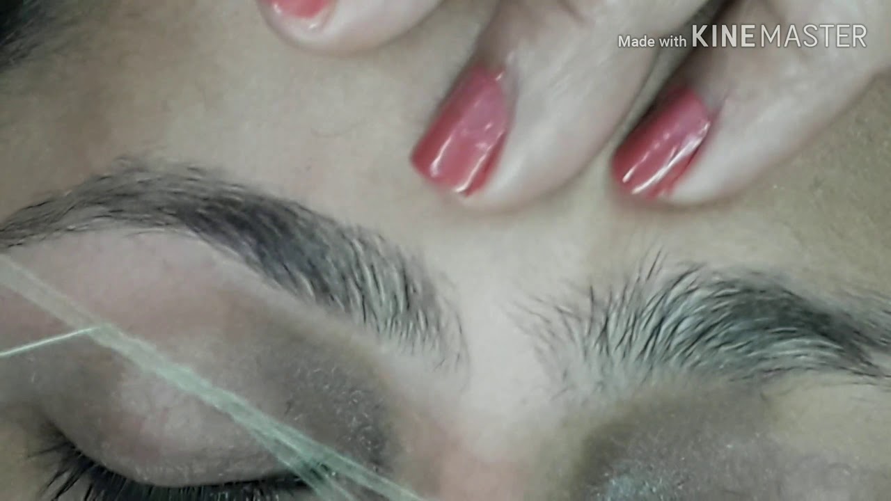 Perfect shape Eyebrow Threading !!Easy and Best method for eyebrow threading Tutorial No-9