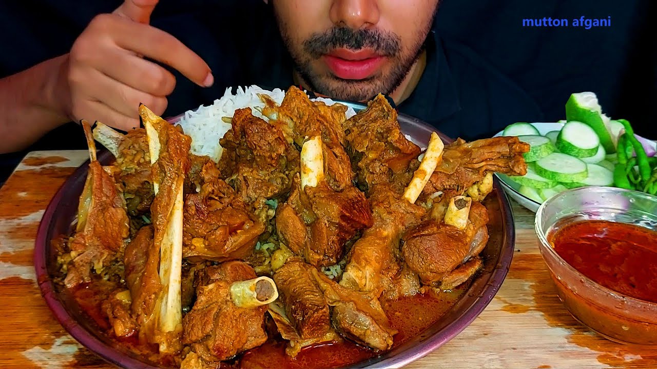spicy mutton nalli masala curry spicy mutton oily gravy huge rice eating show mukbang food eating