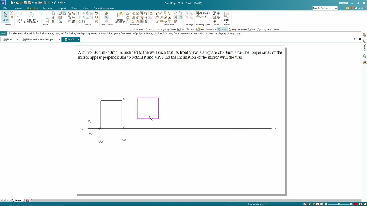 CAED mirror problem || SVCE || VIDEO ASSIGNMENT
