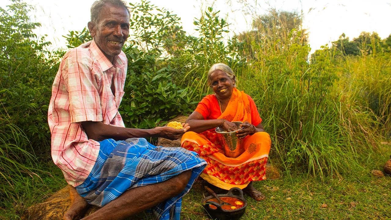 Karapodi Meen Kulambu | Pony Fish Gravy | Cooking in village forest | Primitive Village cooking