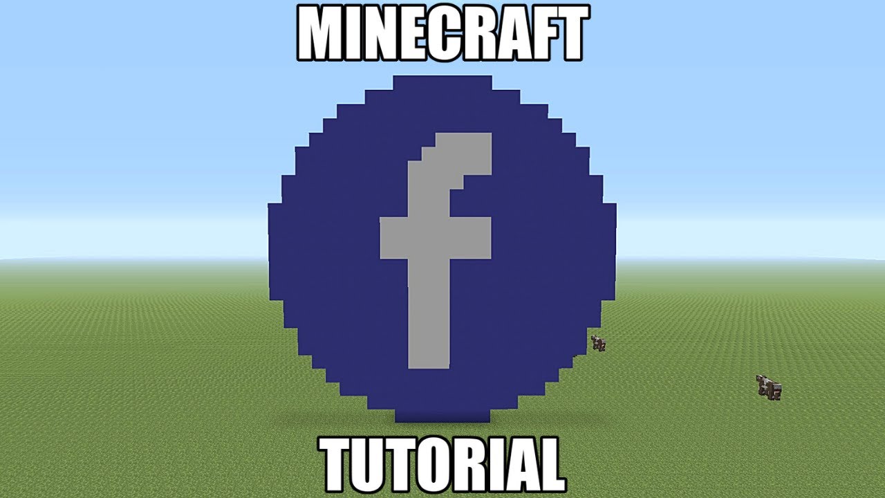 Minecraft Pixel Art Tutorial - Facebook Logo