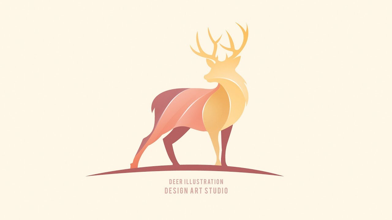 Deer Logo Design - Adobe Illustrator cc 2019
