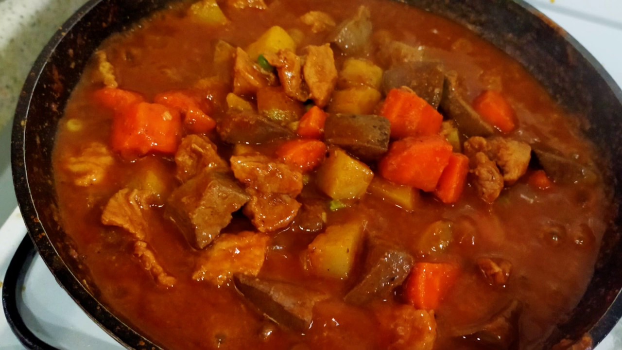 Pork and liver Afritada|Lovely Momo