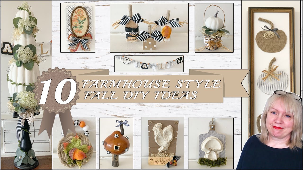 10 Quick and easy Fall farmhouse crafts Neutral Autumn DIY ideas anyone can make