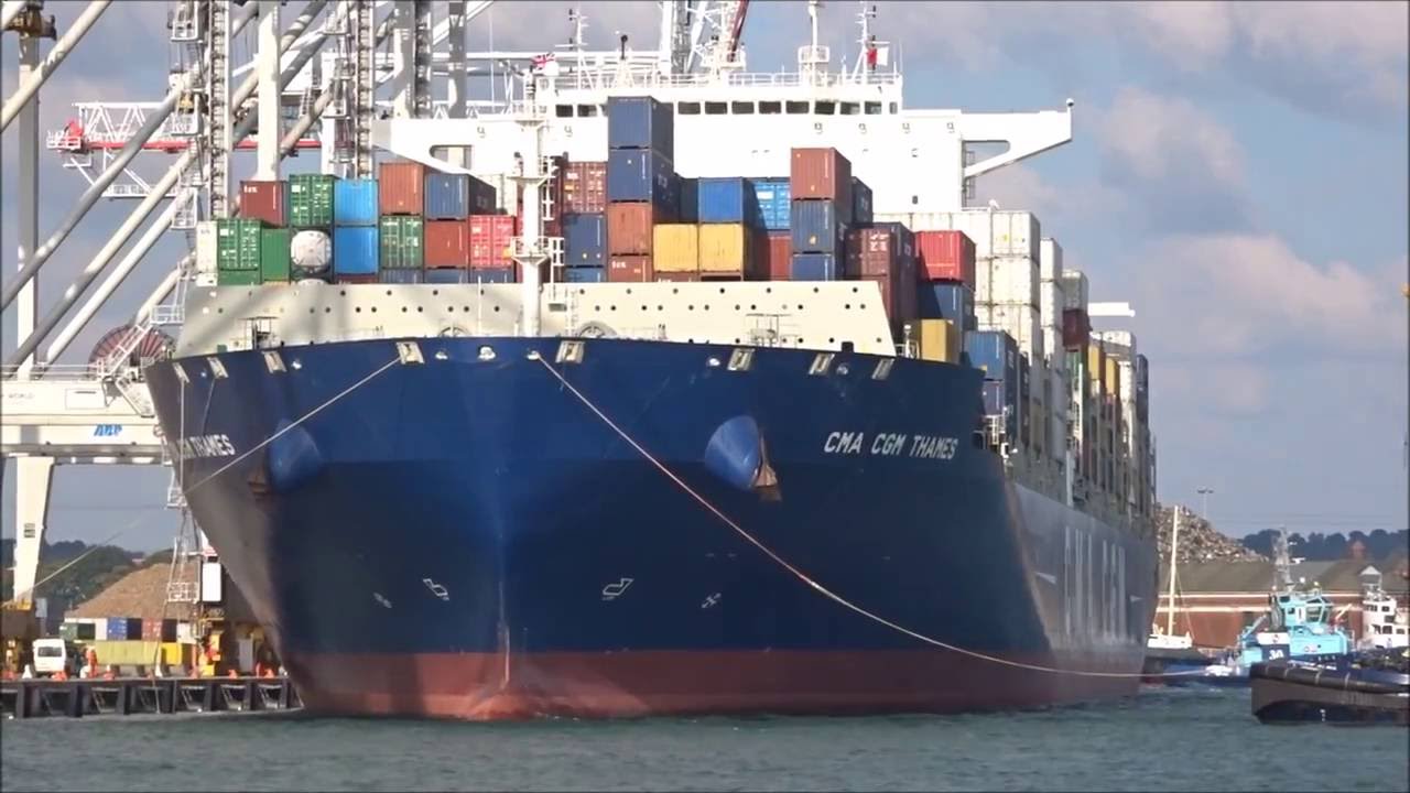 CMA CGM THAMES Departing Southampton 4 Oct 2016