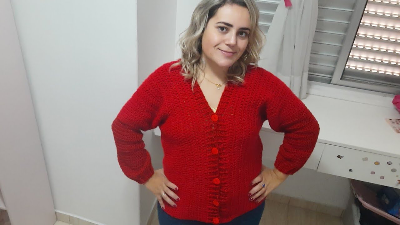 Casaco M-G de crochê