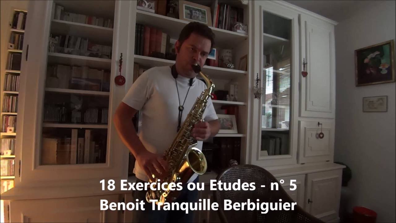 N° 5  des 18 exercices ou études d'après Berbiguier ( saxophone alto ) - Marcel Mule