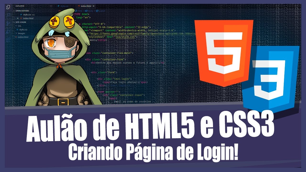 Aulão de HTML5 e CSS3 - Criando uma página de login completa