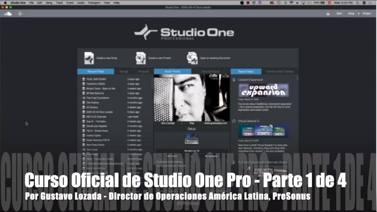 Curso Oficial Studio One Pro - Parte 1 de 4