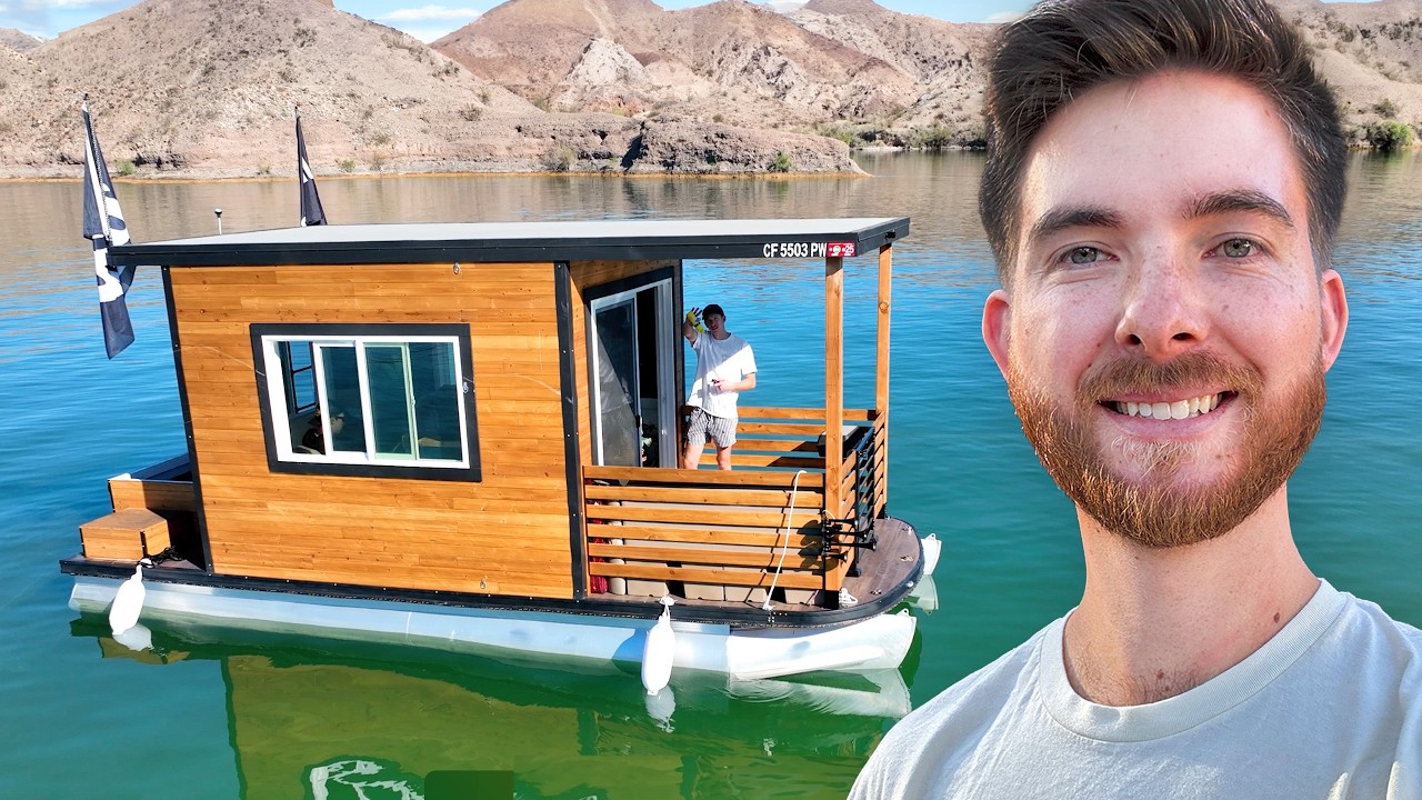 Overnight in our Homemade Houseboat!