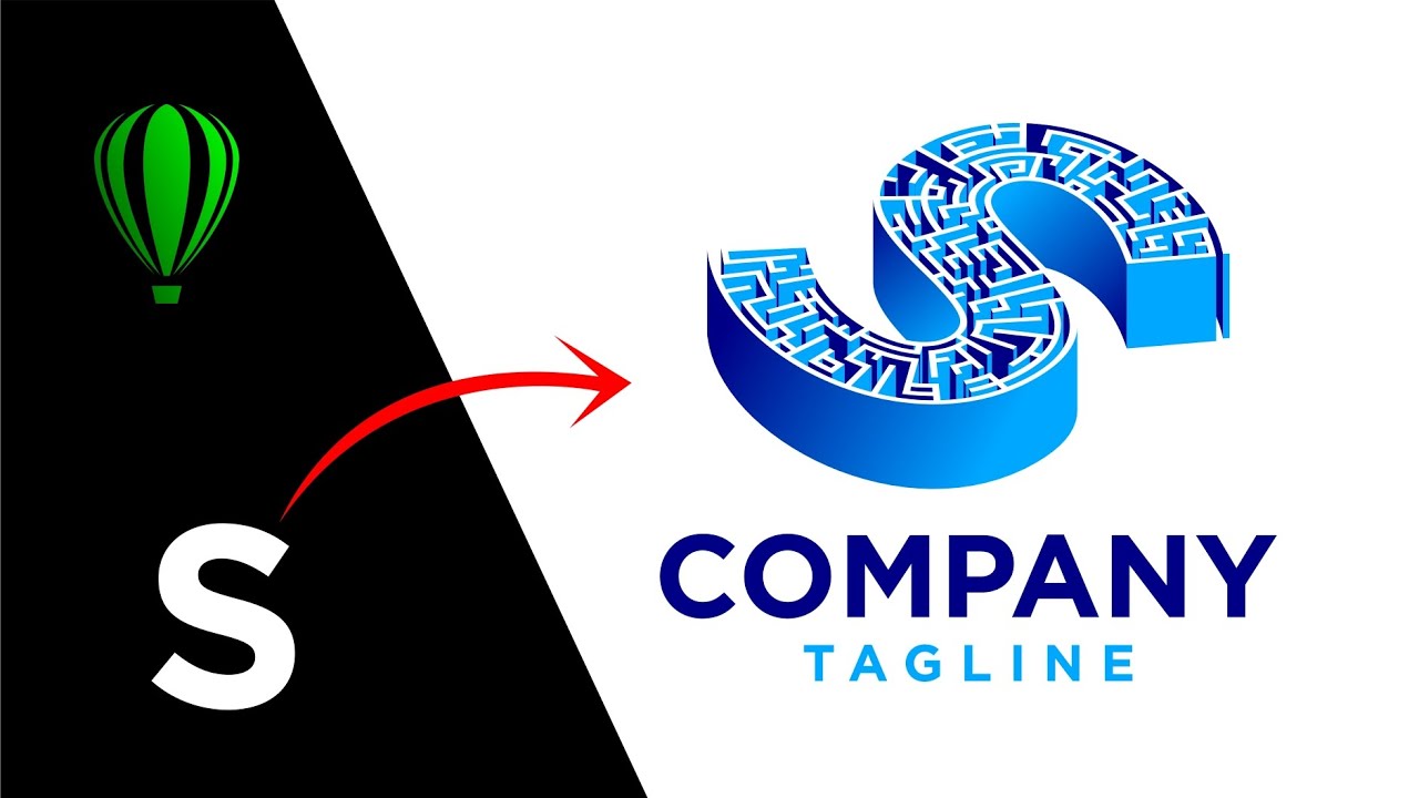 CorelDraw logo design tutorial / how to create a cool 3d maze logo / blend virtual segment tool