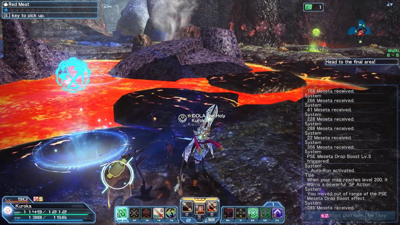 Phantasy Star Online 2 - Example of Running a Quest