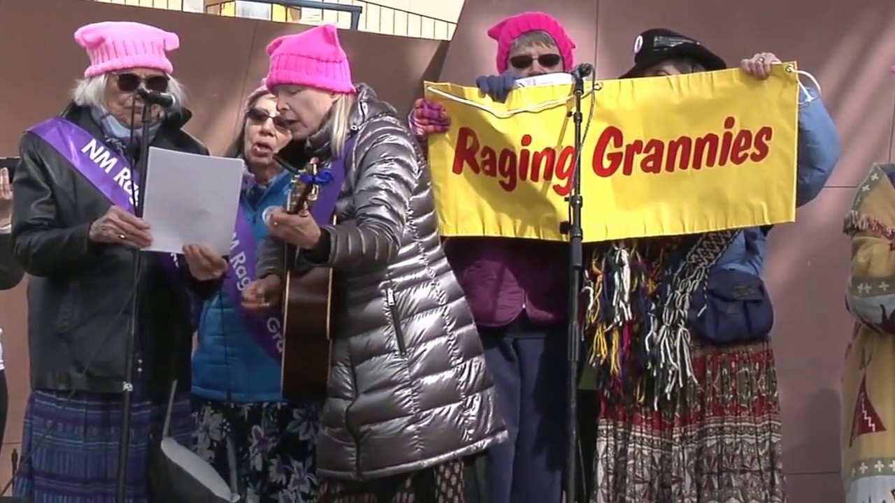 NM Raging Grannies @ ABQ Women's Rally