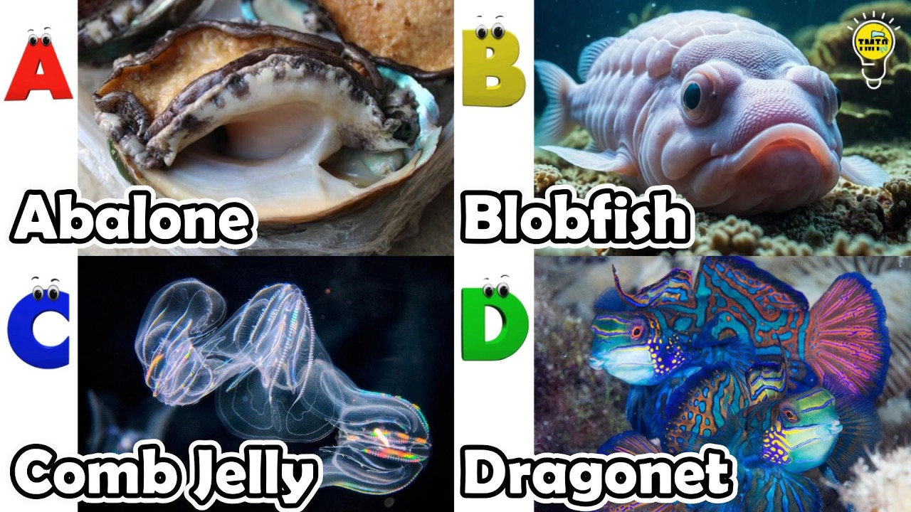 Learn Ocean Animal Names | ABC Sea Animals song | Most Popular Sea Creatures | Alphabets Kids Song