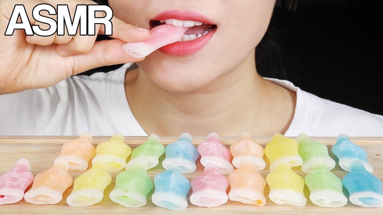 ASMR FROZEN NIK-L-NIPS Wax Bottles Candy Drinks EATING SOUNDS MUKBANG