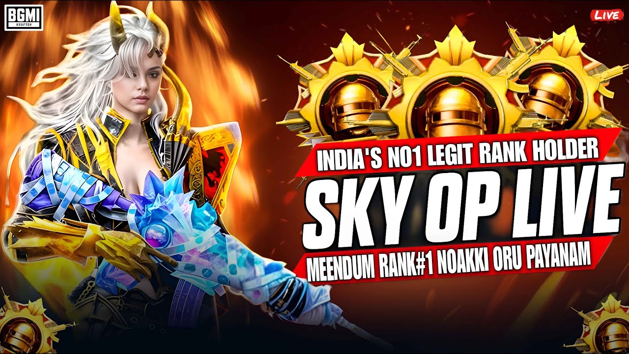 SOLO TOP 1 RANK PUSH 😎 | SOLO CONQUEROR RANK PUSH LIVE #madanop #skyop #bgmi #botsquad