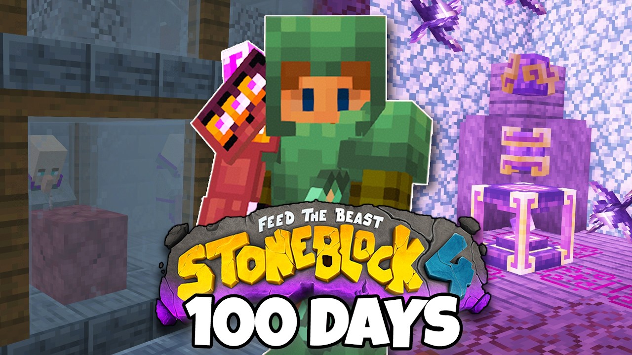 I Survived 100 Days in FTB StoneBlock 4 - Minecraft Hardcore!