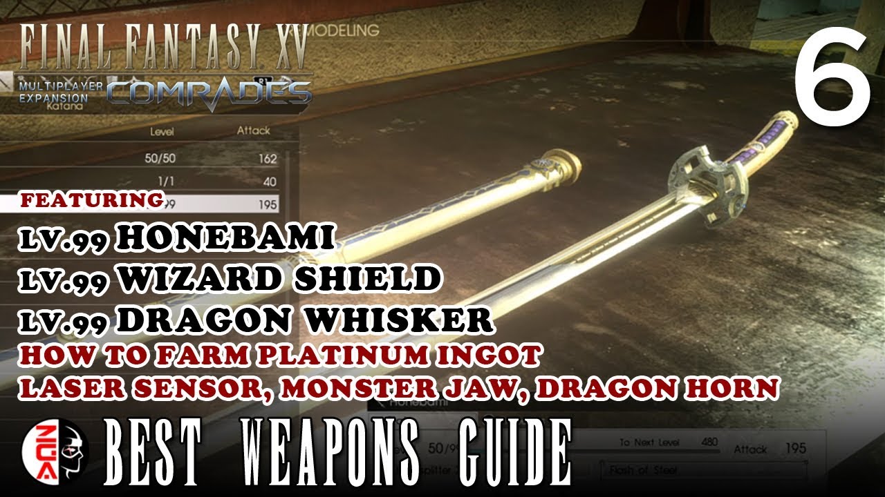 FINAL FANTASY XV: COMRADES #6 Best Weapons Guide [PS4] and How to Craft them.