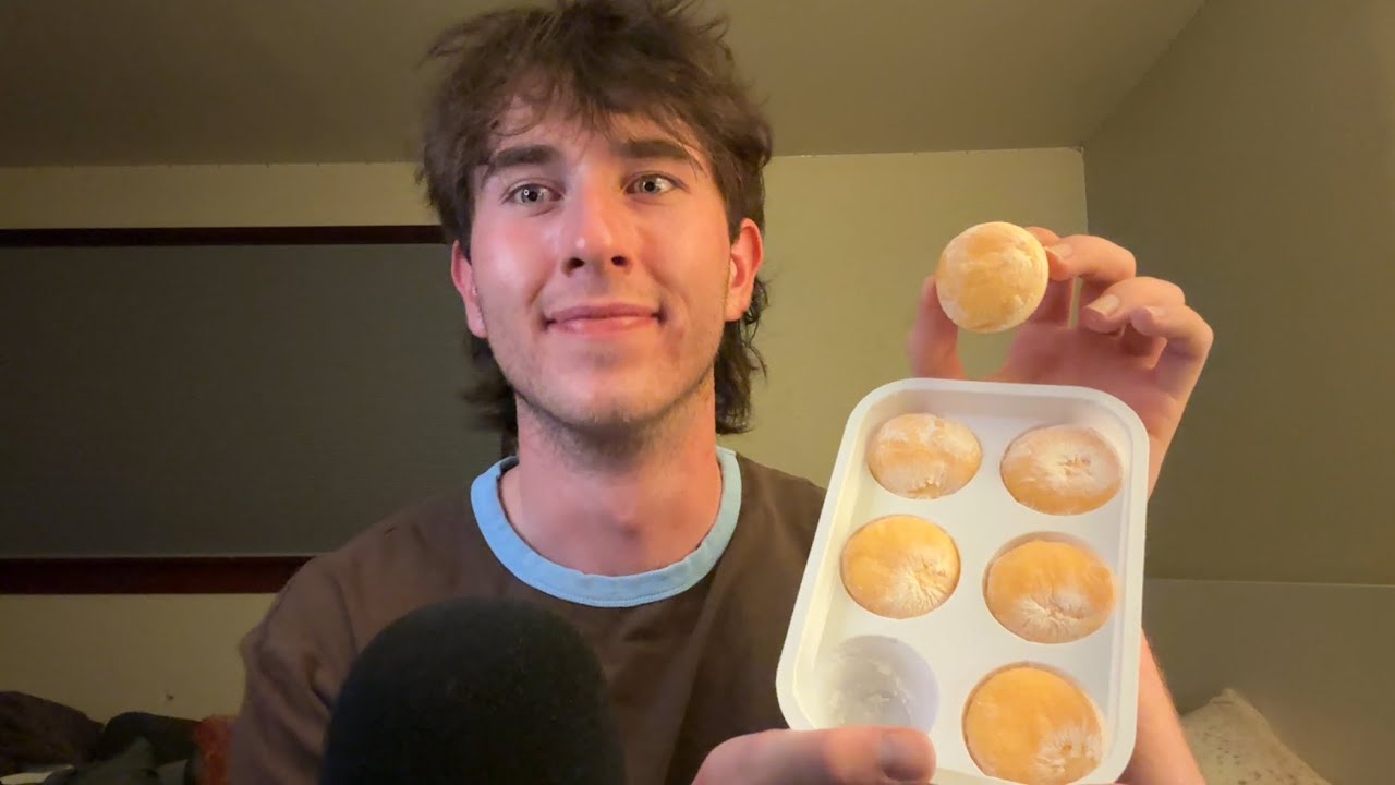 (asmr) eating mochi ice cream