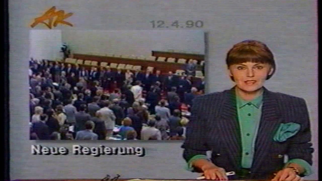DFF AKTUELLE KAMERA & LÄNDER LIFE 12.04.1990 NEUE DDR REGIERUNG AK AM ABEND DEUTSCHER FERNSEHFUNK