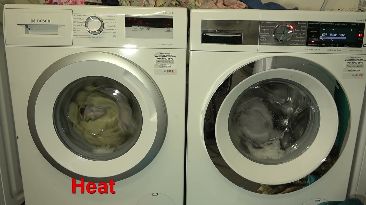 Wash Race - Bosch serie 4 vs. Bosch serie 8 4d / Cotton 60'c Speed Perfect