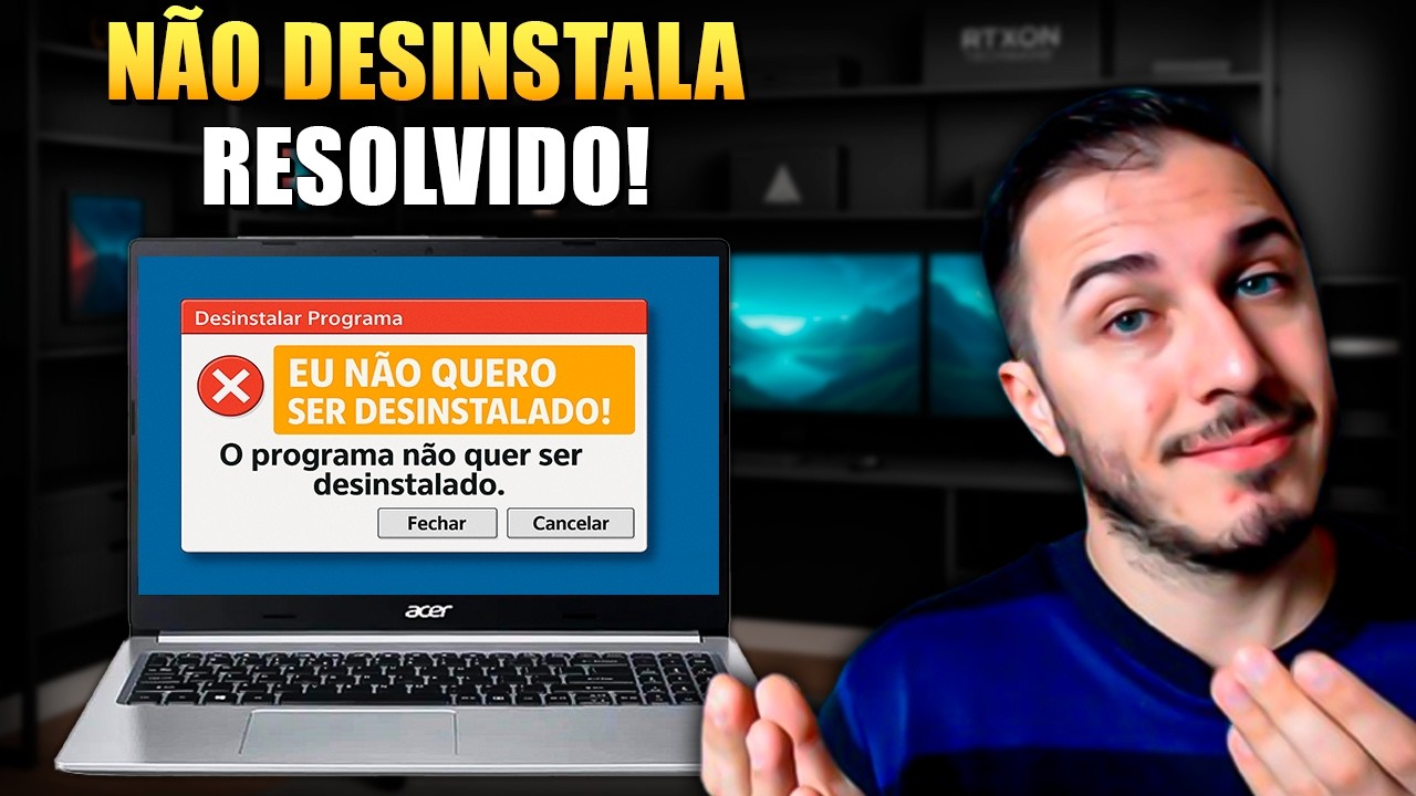 ✅COMO DESINSTALAR PROGRAMAS DO PC QUE NAO QUEREM SER DESINSTALADOS!